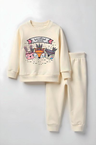 MYADA Set pentru copii unisex Premium Camper Animals cu imprimeu de jos și de sus 23327