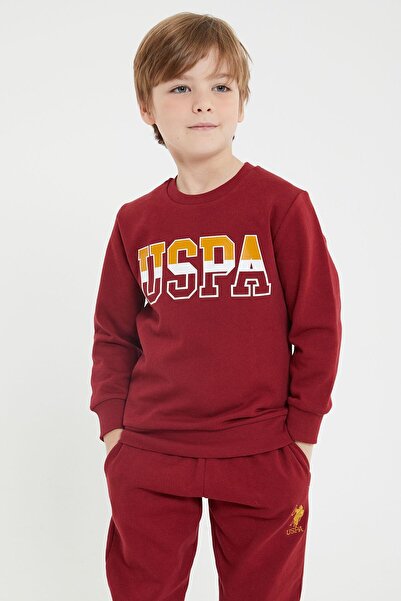 U.S. Polo Assn. U.S. Polo Assn. Boys Burgundy Tracksuit Set