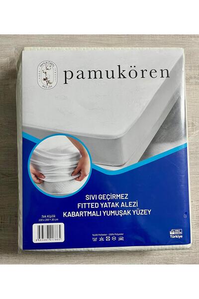 Pamukören Sivi Geçi̇rmez Lasti̇kli̇ Alez 100x200+30 Cm