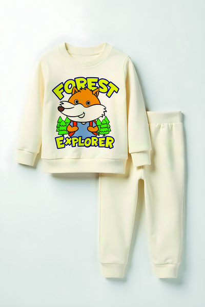 MYADA Unisex Forest Explorer Fox Štampano donji i gornji deo dječjeg seta 23338