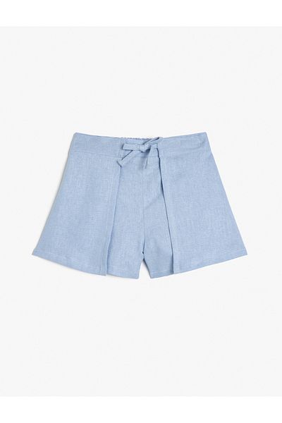 Koton Pantaloni scurți de in - Talie elastică și detaliu fundă