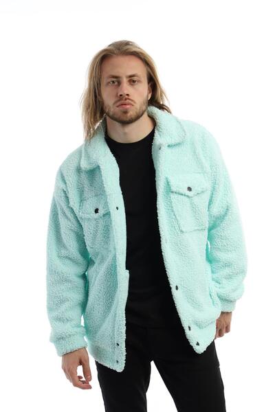 Polo State Чоловічий кучерявий плюшевий піджак на застібках Mint