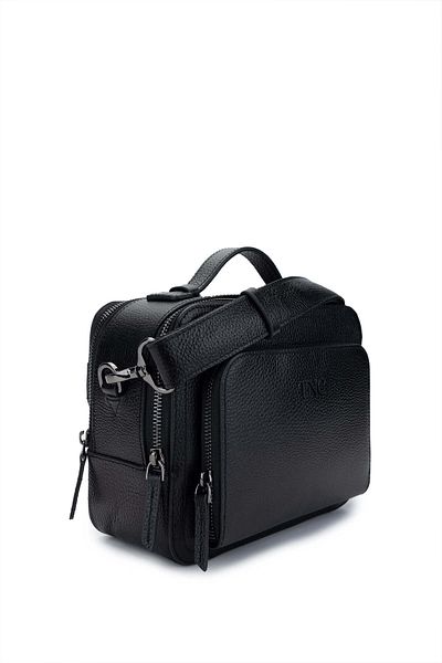 Tamer Tanca Men's Genuine Leather Black Floater Messenger Bag