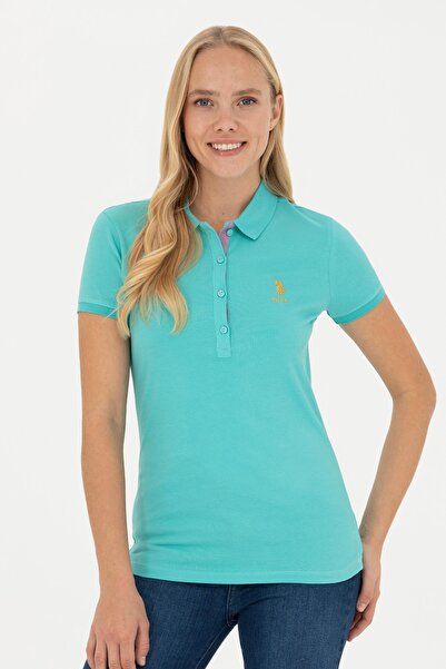 U.S. Polo Assn. Η.Π.Α. POLO ASSN. Γυναικείο μπλουζάκι με γιακά πόλο Mint - 50262694