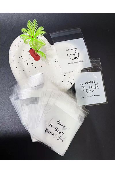 OZN AKSESUAR Τσάντα με διάφανο σχέδιο 10x10 cm - 95 τεμάχια Opp
