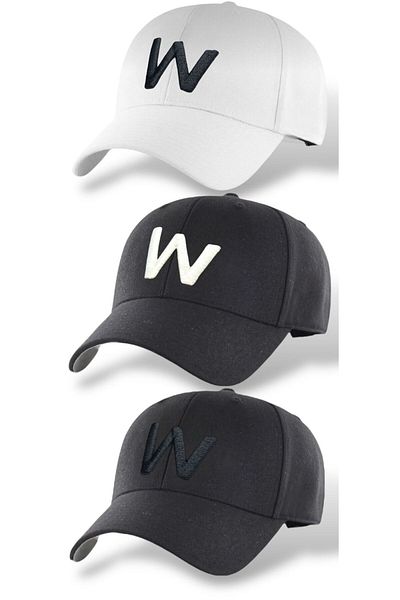 w white stars sports & wear Αθλητικό καπέλο Unisex Σετ 3 τεμαχίων με ρυθμιζόμενο σετ καπέλων ny με Velcro στην πλάτη