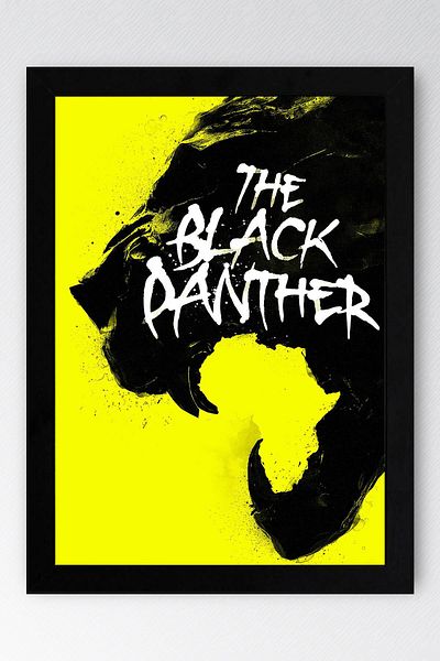 Saturn Tablou înrămat The Black Panther - Poster Marvel