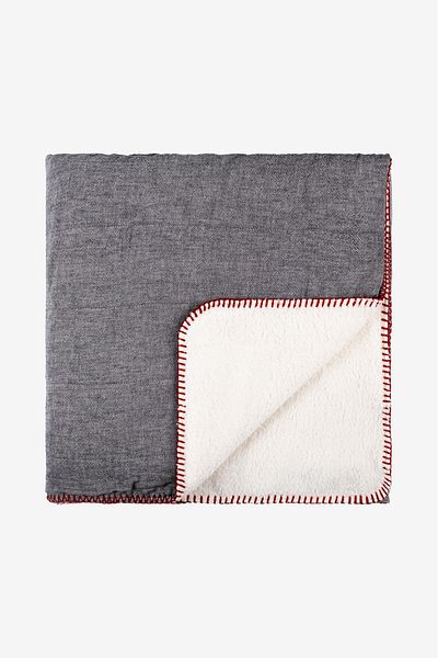 Barine Black Cozy Cotton Sofa Shawl - 130X170