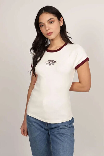 Tommy Hilfiger Γυναικείο T-shirt WW0WW43898 Μπεζ