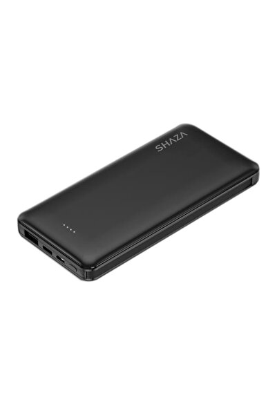 shaza 10.000 Mah Kendinden Kablolu Taşınabilir Şarj Cihazı Siyah