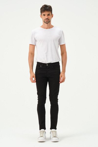 Polo State Μαύρο ανδρικό τζιν Jogger Sknny Fit