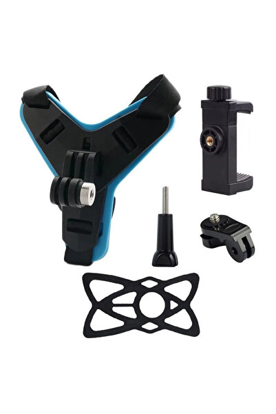 Çelik telefon turucu kasklara Uyumlu Telefon Ve Aksiyon Kamera Tutucu Kask Çe...