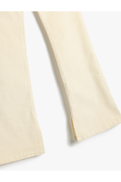 Koton 5Wkg40035Aw 010 Ecru Dívčí tkané kalhoty