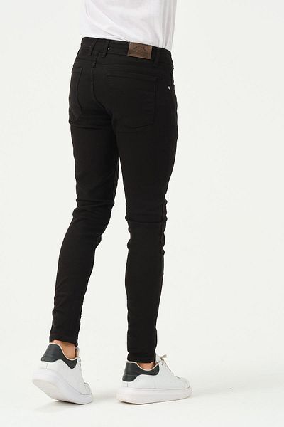 Polo State Μαύρο ανδρικό τζιν Jogger Sknny Fit