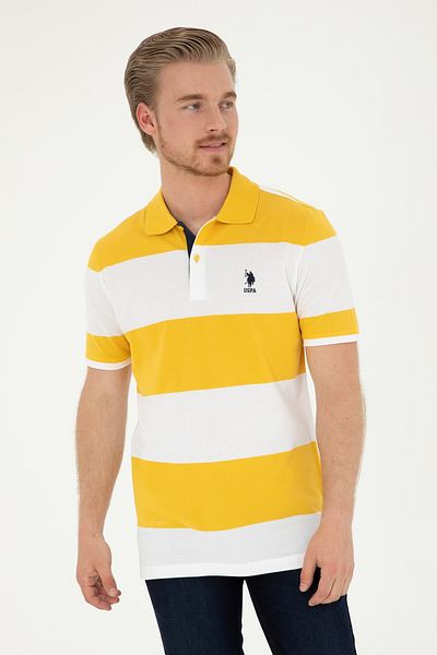 U.S. Polo Assn. POLO ASSN. Pánske šafránové tričko 50281836-VR043