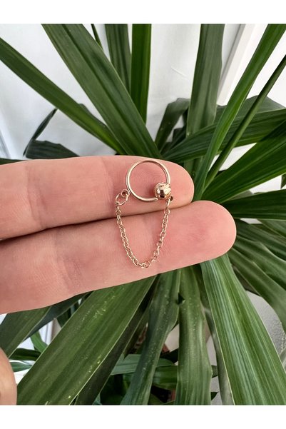 Karınca Piercing Zincir Sallantılı Halka Piercing Kulak Kıkırdak Helix Kulak Memesi Küpe Cerrahi Çelik
