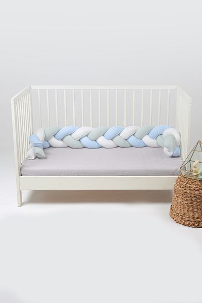 Messido 180 cm 3-Piece Mesh Protection / Crib Mattress Protector - Blue Star - Blue - Gray