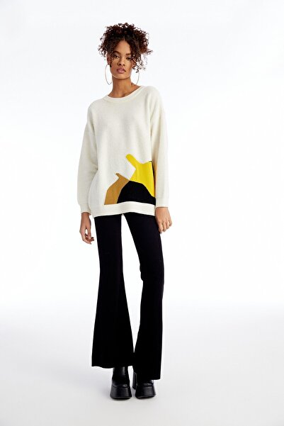 rue Оверсайз-светр з візерунком, екрю