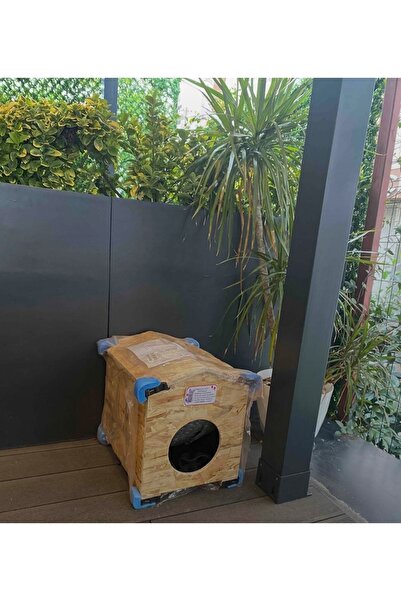 Genel Markalar Kedi yuvası Yağmura Ve Soğuğa Dayanıklı Osb Kedi Evi Yuvası (DENİZ TUTKALLI)monte Edilmiş Teslimat