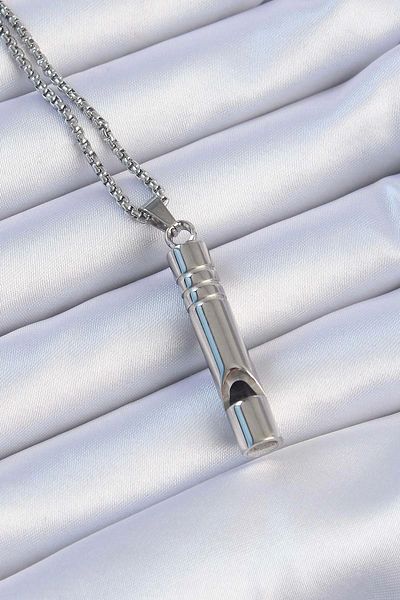 Clariss Emergency Whistle 316L Steel Does Not Tarnish High Decibel Necklace Unisex