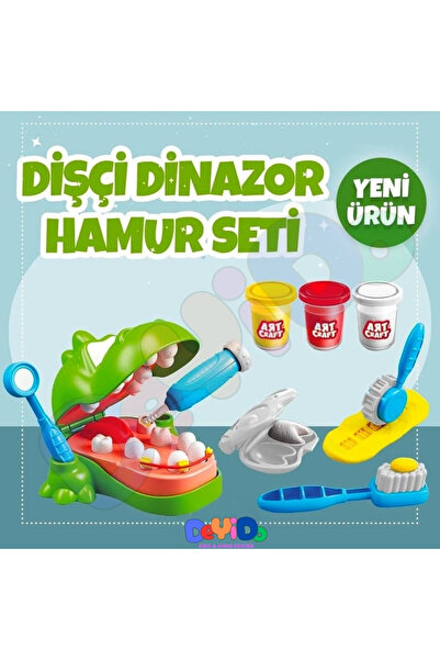 DeYiDo Dinozor Dino Dişçi Dentist Oyun Hamur Seti - Oyun Hamuru Seti - Hamur ...