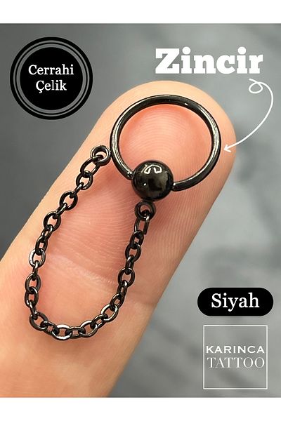 Karınca Piercing Chain Dangle Helix Ear Piercing - Cartilage Nozzle Earring Surgical Steel