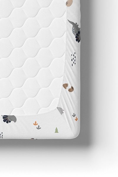 Wheeppo 100% Cotton Fitted Sheet Set - Dinosaur Park Bedding 70X120 35X45