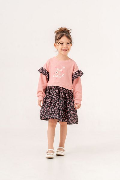 Eray Kids Rochie pentru fete cu imprimeu floral cu maneci cu volane