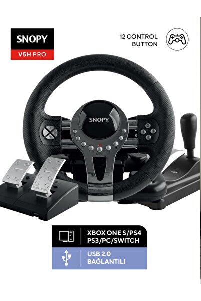 Snopy V5h Pro Xbox One S/ps4/ps3/pc/swıtch Metalik Pro Oyuncu Direksiyonu