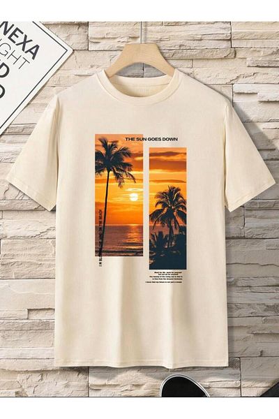 Medinenur ΒΑΣΙΚΟ T-SHIRT SUNSET PRINTED