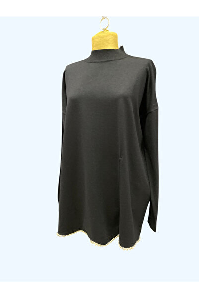 Ghisa ALT KISMI TAŞ DETAYLI BÜZGÜLÜ TUNİK