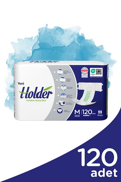 Holder Medium Size Adult Diapers - 30x4 Pieces