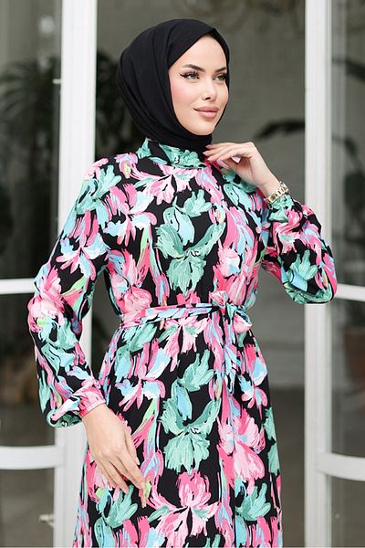 Bestenur Φόρεμα Karel Woven Viscose 1319 - Μπλε