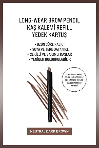 BOBBI BROWN Long-Wear Brow Pencil Kaş Kalemi Refill-Neutral Dark Brown