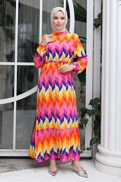 Bestenur Φόρεμα Gürel Woven Viscose 1318 - Πορτοκαλί