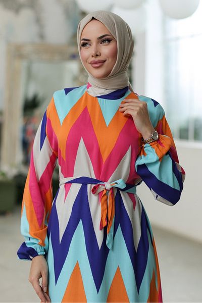 Bestenur Φόρεμα Fadel Woven Viscose 1317 - Μπλε