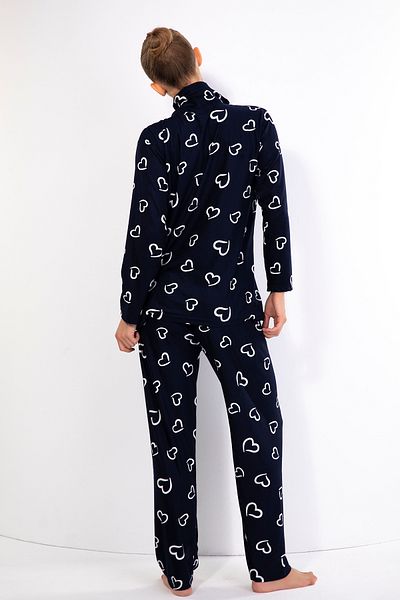 TAMPAP Shirt Collar Suede Bottom Top Women's Pajamas Set