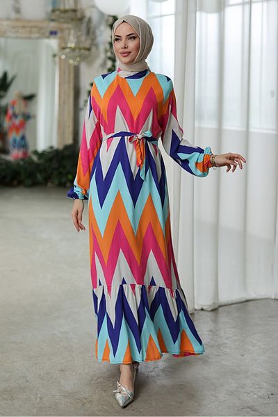 Bestenur Φόρεμα Fadel Woven Viscose 1317 - Μπλε