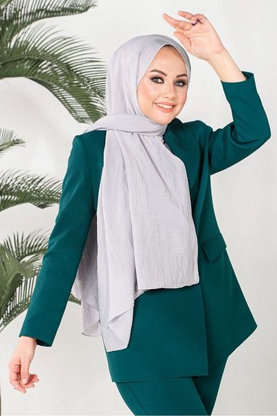 HAREM SCARF Σάλι Ασημένιο Πέρλα