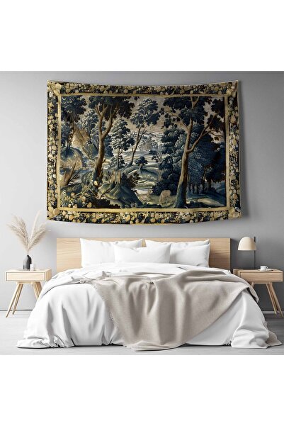 Else Dekor Vintage French Retro Forest Pattern Tapestry - Wall Tapestry