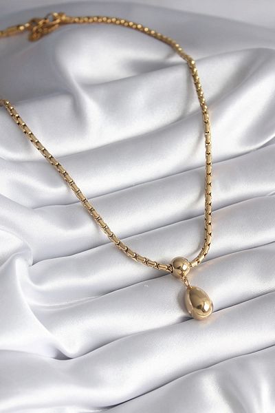 Clariss 316L Steel Gold Color Snake Back Chain Model Drop Dangle Women's Necklace