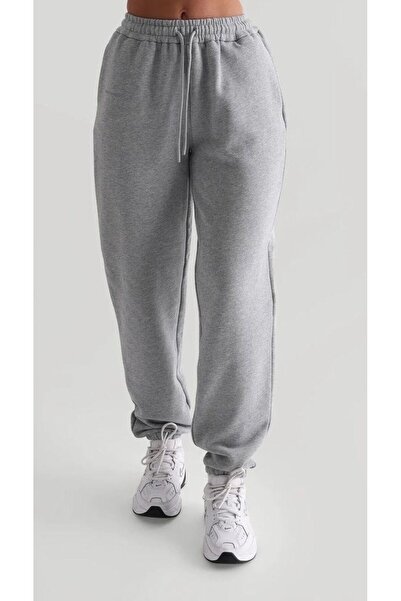 FUNSTYLE Kadın Gri Oversize Eşofman Altı