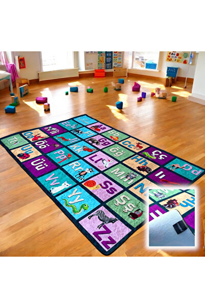 Chandler Home A-Z Hayvanlar Dijital Eğitici Çocuk Halısı – Anaokulu, Kreş ve ...