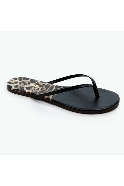 Tkees Women's Classic Stylish Casual Leopard Ii/Black Flip Flops