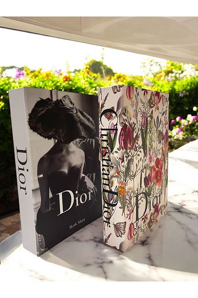 Saccura Decor Decorative Book Box Set, Flower Elegance Box Set of 2