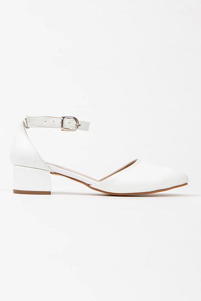 MFT AYAKKABI Women's White Short Heeled Shoes