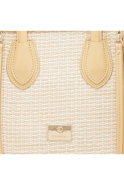 Caprese Georgia Women Handbag| Stylish Ladies Satchel Bag|medium| Lt. Yellow