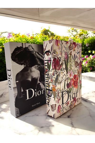 Saccura Decor Decorative Book Box Set, Flower Elegance Box Set of 2