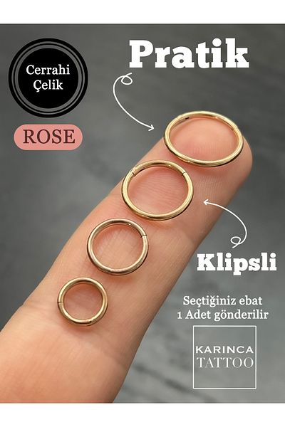 Karınca Piercing Full Ring Piercing Tragus Helix Orbital Conch Daith Nipple Nose Eyebrow Septum Smiley Ear Piercing