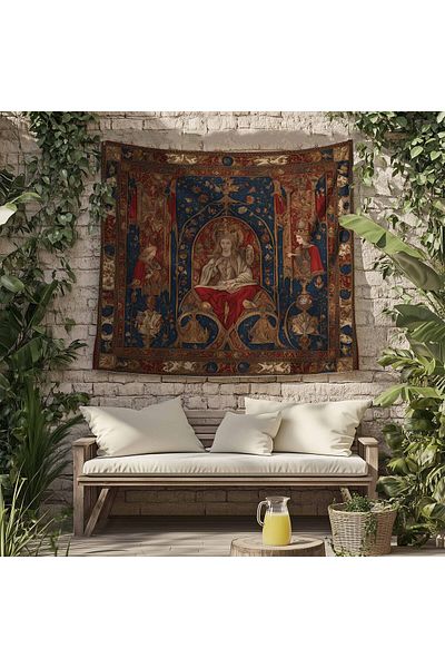 Else Dekor Tapiserie de perete renascentist cu model vintage pentru femei - Tapiserie medievală